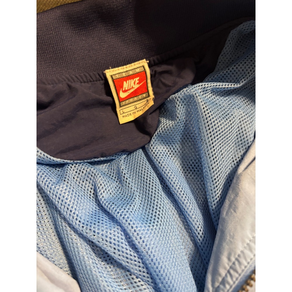 Vintage Nike Team UNC Tar Heels Quarter Zip Windbreaker Jacket Blue Mens Large - Picture 6 of 8